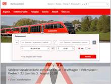 Tablet Screenshot of kurhessenbahn.de